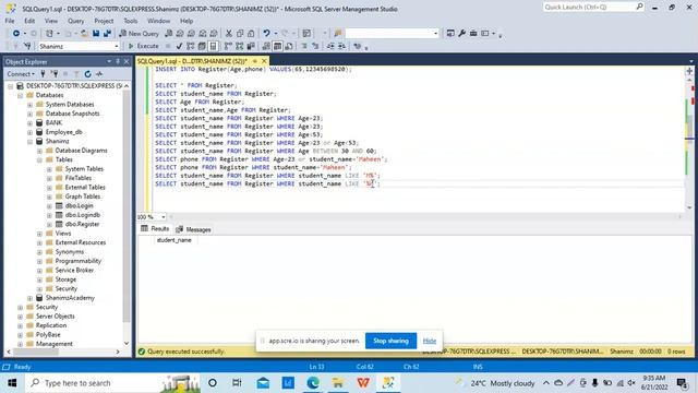 Day 4 -  SELECT query in SQL - Shanimz Academy