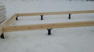 Строю дом своими руками, ростверк из сшитых досок готов
