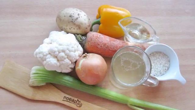 Овощной суп с цветной капустой и сельдереем смотреть онлайн