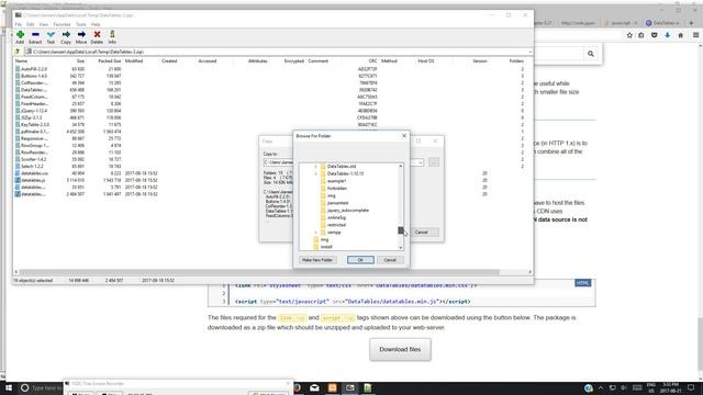 DataTables (1) -Install DataTables JavaScript Libraries at Local