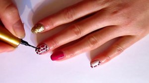 Bright leopard manicure on short nails / Яркий леопардовый маникюр на коротких ногтях