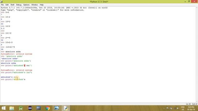 lec 3 Basic operators in python