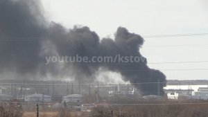 Крупный пожар произошел в промзоне города Кстово