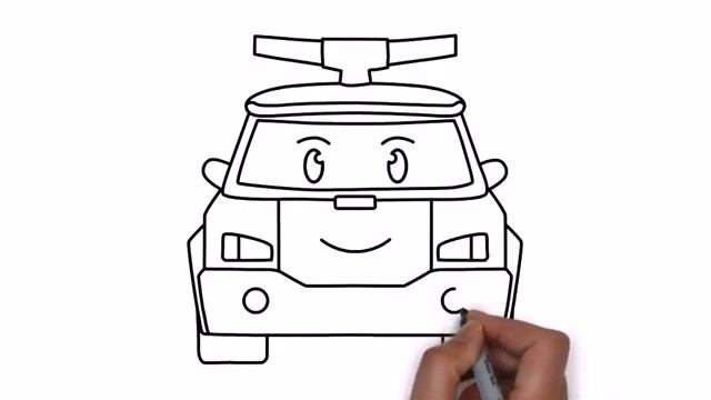 РОБОКАР ПОЛИ - Как Нарисовать Поли Робокар поэтапно - учимся рисовать смотреть онлайн