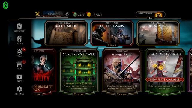 MK Mobile. Scourge Baraka Challenge. All Boss Matches in Normal, Hard & Elder Difficulty!