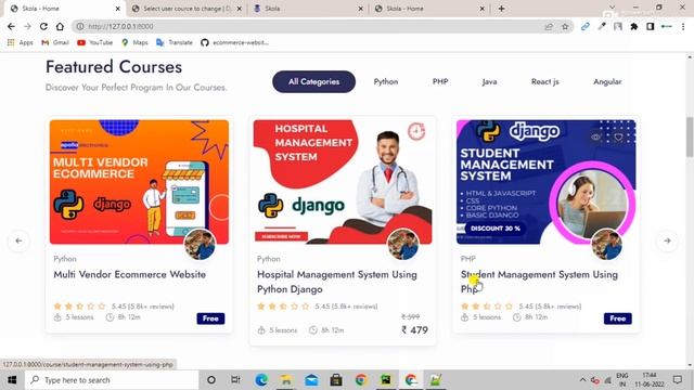Show Success Message Using Django Message Freamwork #learningmanagementsystem