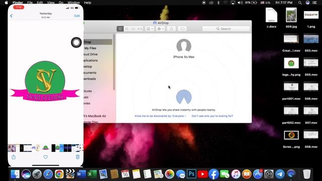 How to AirDrop IPhone to MacBook Air. смотреть онлайн