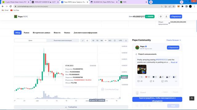 Токен PEPE - Очередной Скам или Революционный продукт | Разбор монеты Пепе