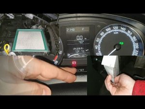 Замена воздушных фильтров и сброс межсервисного интервала Skoda Rapid MPI