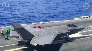 F-35C - первый взлет с авианосца CVN-72 Авраам Линкольн класса Нимиц USS Abraham Lincoln