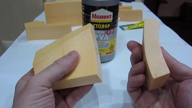 склеивание пены на пва