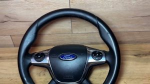 Перетяжка руля Ford Focus 3 под оригинал в натуральную кожу