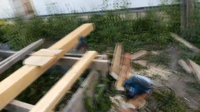 Как я строил крышу 2 часть, стропильная система, обрешотка под шифер