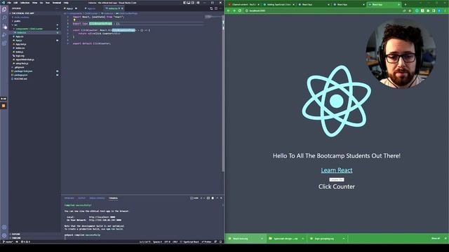 React With Typescript Tutorial |  Add Typescript To Your Project