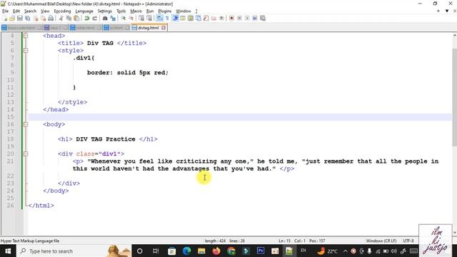 the div Tag in HTML | Organize Web Page? Structure | Urdu/Hindi Tutorial ?️ смотреть онлайн