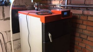 Твердотопливный котел TIS UNI25 30 кВт. Котельная в частном доме