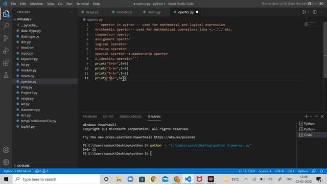#10Python Course || Python Operator || Arithmetic Operator in Python || Code learner
