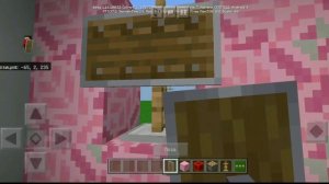 Красивая Розовая комната в Minecraft: Bedrock Edition