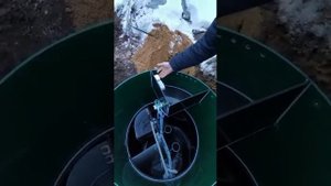 Монтаж септика под ключ зимой, Эра септик 8 прин лонг.