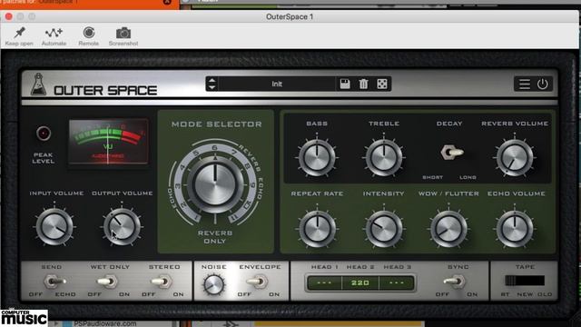 01. Эмуляция Roland Space Echo с AudioThing Outer Space