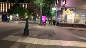 Stockholm Walks: main boulevards Kungsgatan and Drottninggatan on a quiet night