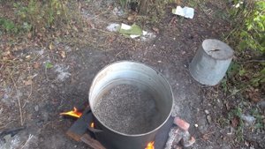 ПЕРЛИзный котел. Сушим перлит как утеплитель котла. Сушка ,  очень даже длительный процесс.