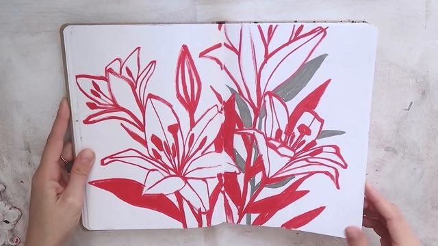 Sketchbook #4 Обзор скетчбука с ботаникой, фэшн иллюстрацией, натюрмортами и маркерами Molotow смотреть онлайн