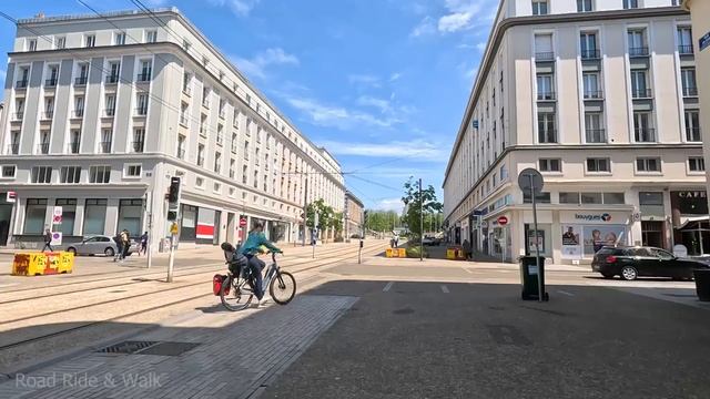 [4K]☀️Brest, Western City Center Sunny Walk 2023 (France) | HDR 60fps смотреть онлайн