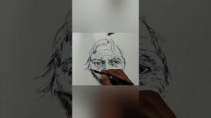 How to sketch Ball pen portrait