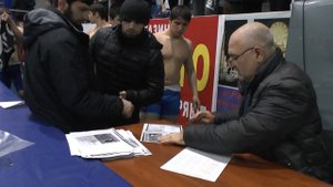 Процедура взвешивания борцов.Хасавюрт 12.01.2020 год.