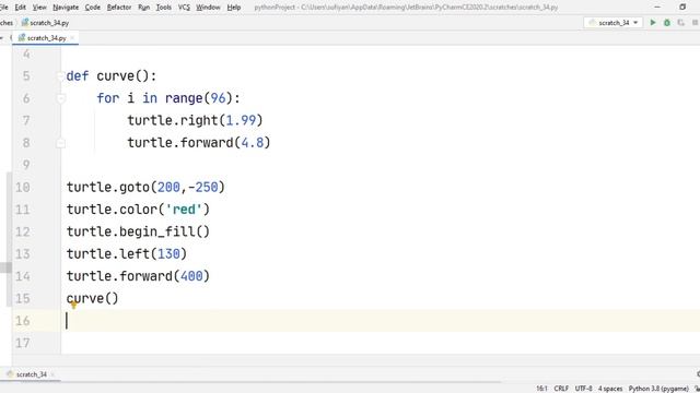 Draw Heart Shape in Python Turtle | Python Turtle Graphics Tutorial#26 |  python turtle tutorial