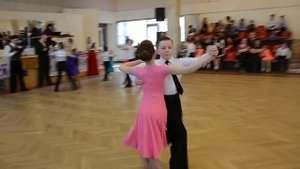 Танц.конкурс, 15мар2014 Федор Малышев и Лиза Шилова Квик степ