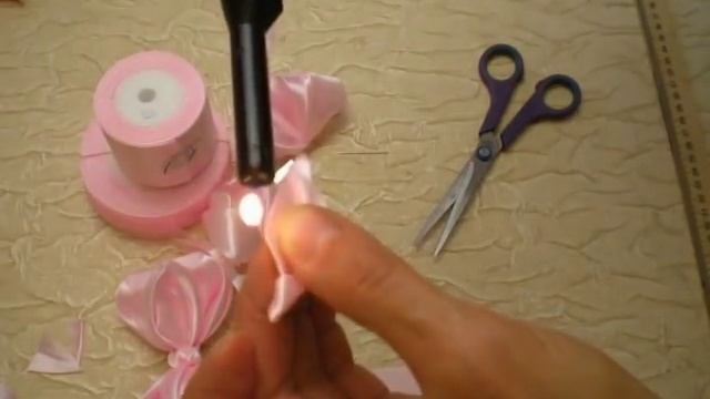 Нежный БАНТ КАНЗАШИ из Лент Своими Руками. /DIY /Kanzashi / Make Hair Bow /Tutorial/