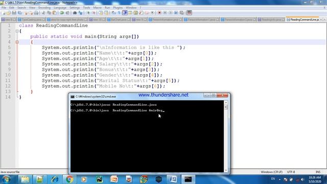 Part 7 Reading Data By Command Line Arguments