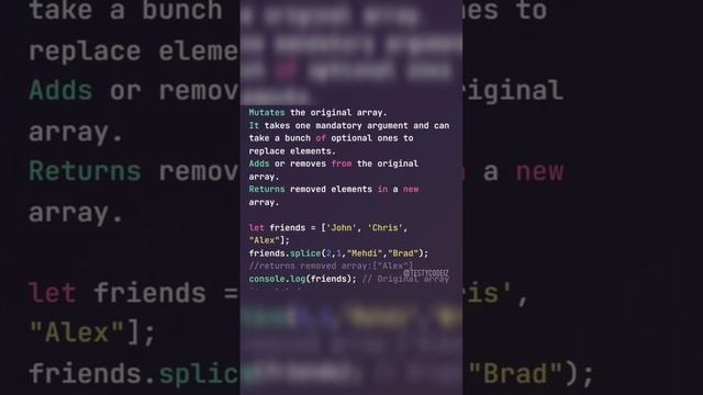 Slice vs. Splice in #javascript  and #angular