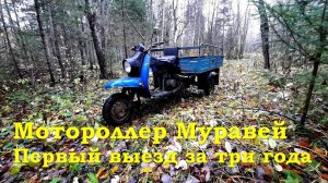 Мотороллер Муравей - Выезд после 3-х лет простоя