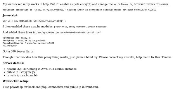 DevOps & SysAdmins: wss not working in https but ws works in http apache2 ubuntu смотреть онлайн