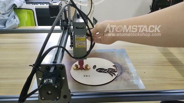 Engraved on rubber stamp with Atomstack laser machine