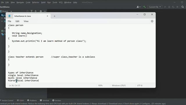 Inheritance in Java | Single level Inheritance |Inheritance video 1| @LearnGita  | learn java