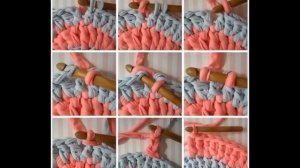 Как связать крючком  круглый коврик для   дома из старых вещей