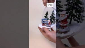 Новогодняя игрушка в прозрачном шаре своими руками