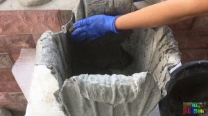 ВАЗОН ИЗ ТРЯПОК И ЦЕМЕНТА СВОИМИ РУКАМИ / VASE FROM RAGS AND CEMENT OWN HANDS - DIY