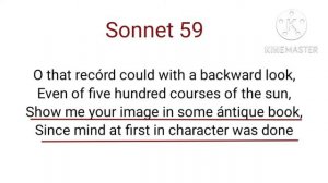 Sonnet 59 by William Shakespeare