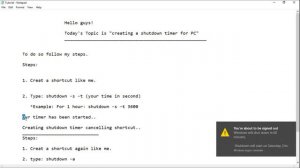 How to make a shutdown timer for PC