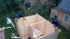 Хозблок 3 на 4 от компании Домдомино#строительство#минибрус#хозблок#бытовка#сарай#домик#