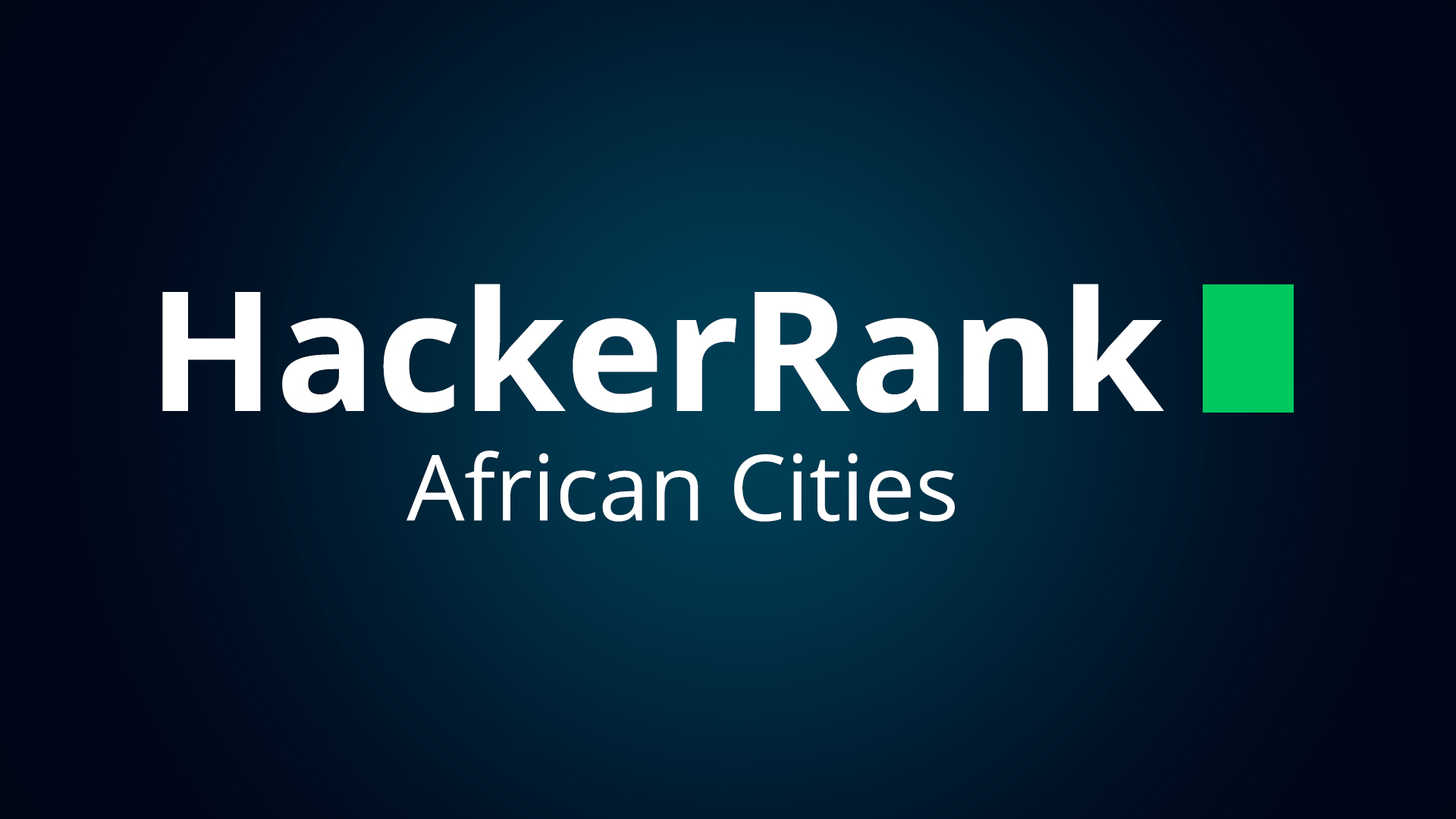 Решение SQL задания "African Cities" на HackerRank.com