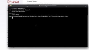 Fixed - zsh: command not found: laravel (2020)