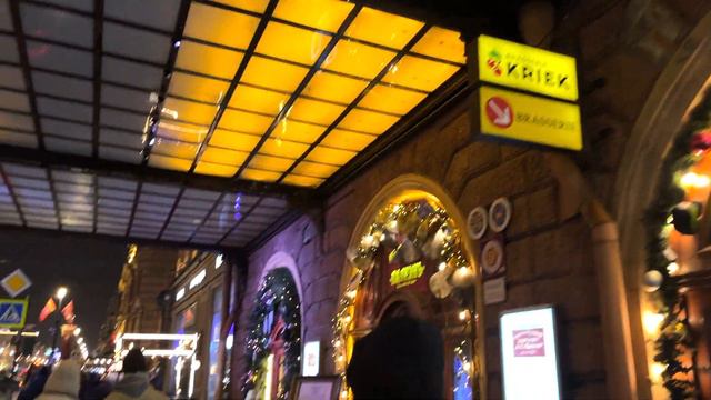 Walk from Gostiny Dvor to Moskovsky Station St. Petersburg January 2024 смотреть онлайн