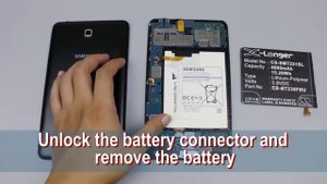 Установка аккумулятора EB-BT230FBU Cameron Sino SAMSUNG Galaxy Tab 4 7 0
