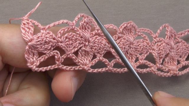 Цветочный УЗОР простое ВЯЗАНИЕ КРЮЧКОМ для начинающих    EASY flower Pattern Crochet  for beginners